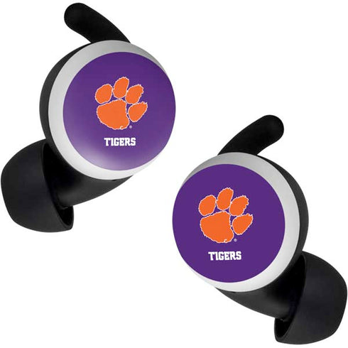 Clemson University Tiger Print Purple Google Pixel Buds Skin